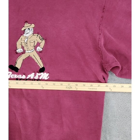 Texas A&M Aggies Sweatshirt Womens Large Maroon Embroidered Distressed Vintage - Picture 4 of 9